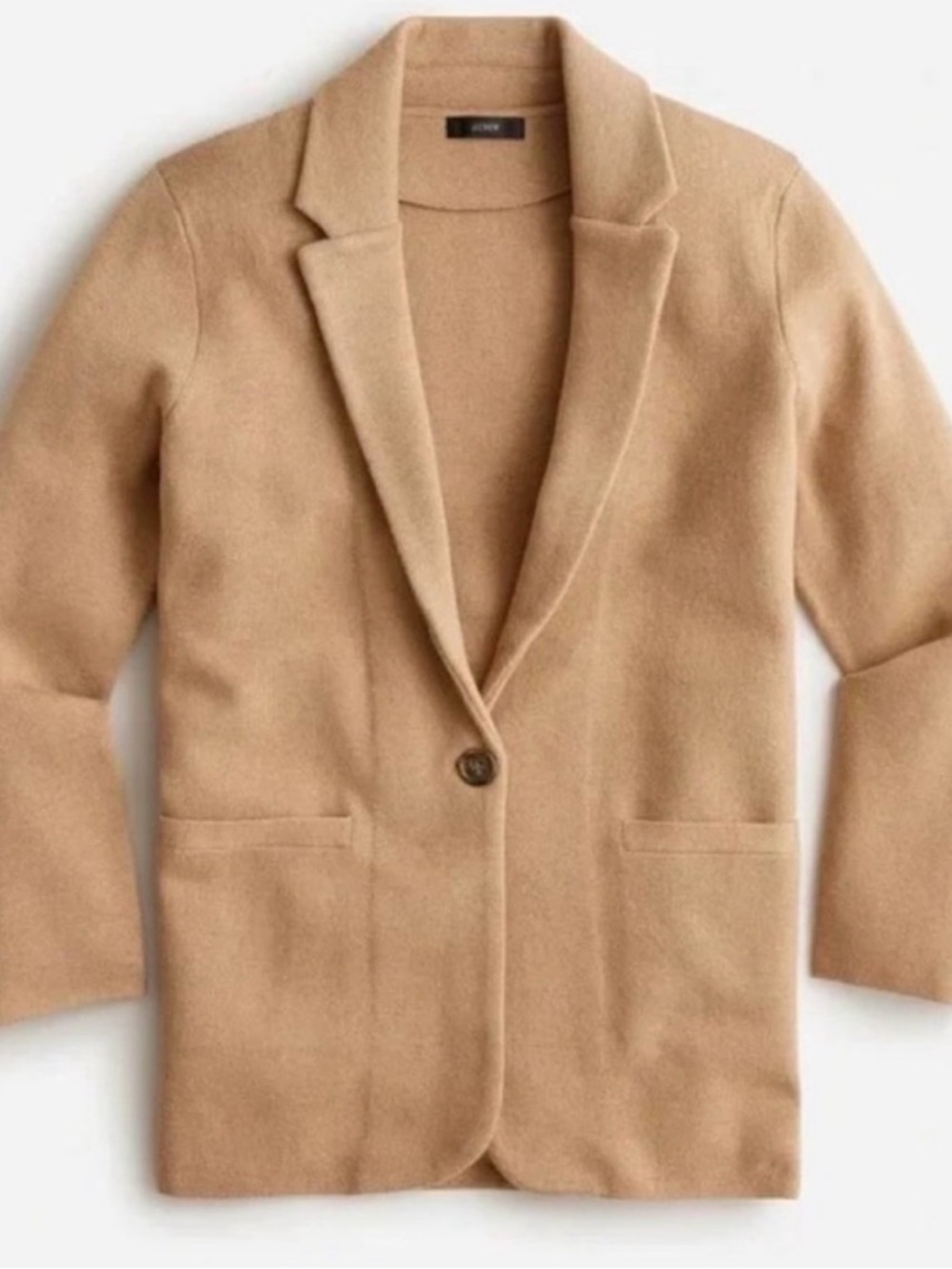 J.Crew Cecile Relaxed Sweater-Blazer in Heather Khaki (Size Small)